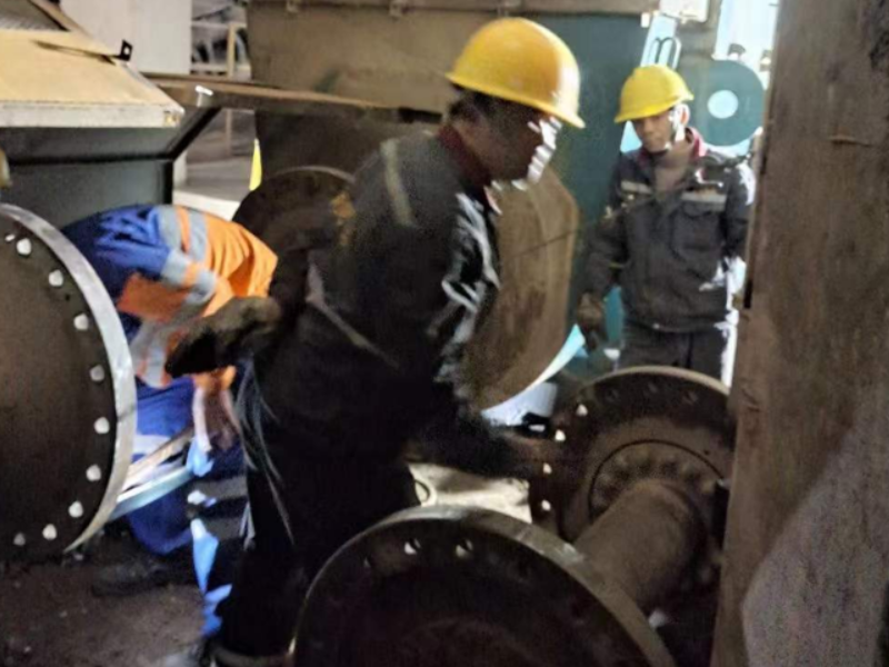 外圍工程維修現場